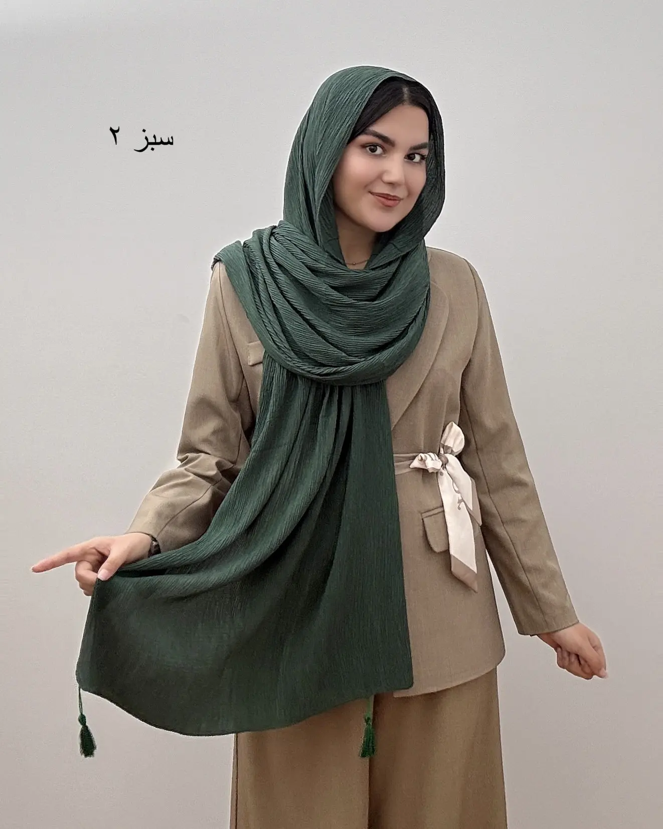 شال زنانه برشکا منگوله دار
